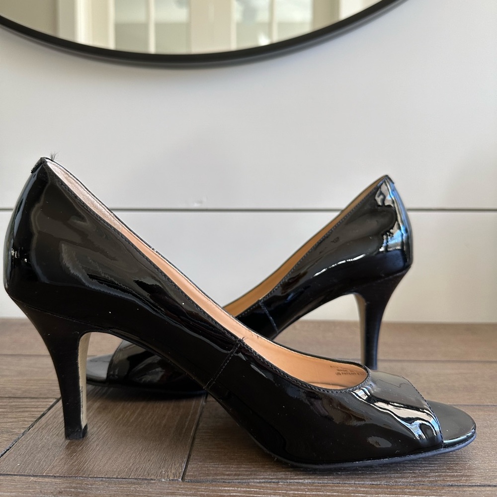 Cole Haan Drado Patent Peep Toe Heels
